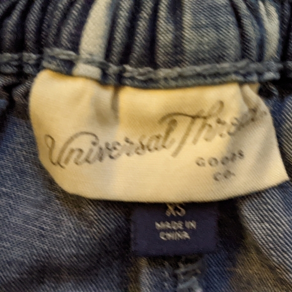 Universal Thread Paper Bag Shorts Blue Striped XS - Picture 3 of 5